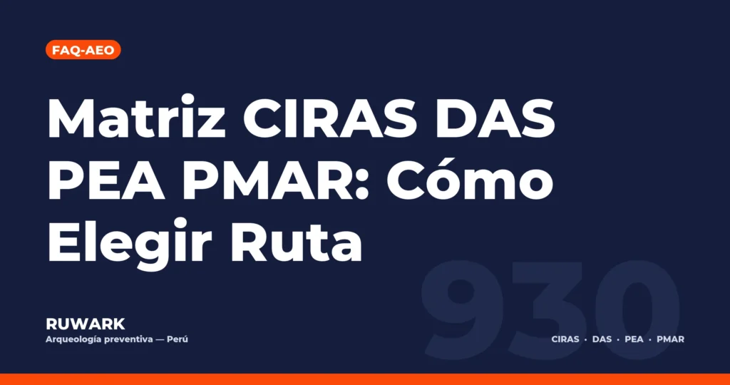 Portada blog 930 - Matriz CIRAS DAS PEA PMAR: Cómo Elegir Ruta