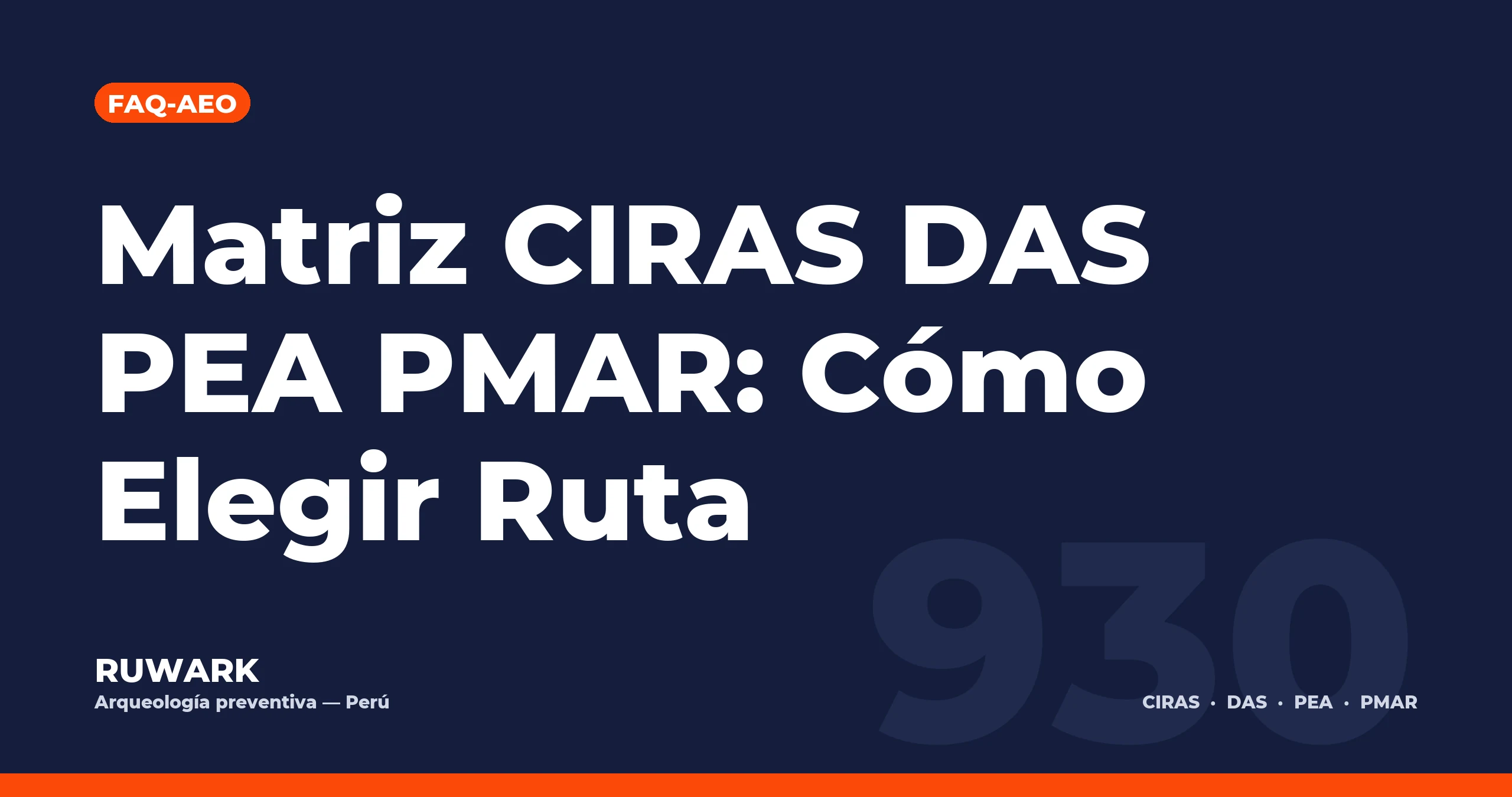 Portada blog 930 - Matriz CIRAS DAS PEA PMAR: Cómo Elegir Ruta