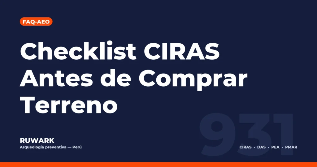 Portada blog 931 - Checklist CIRAS Antes de Comprar Terreno