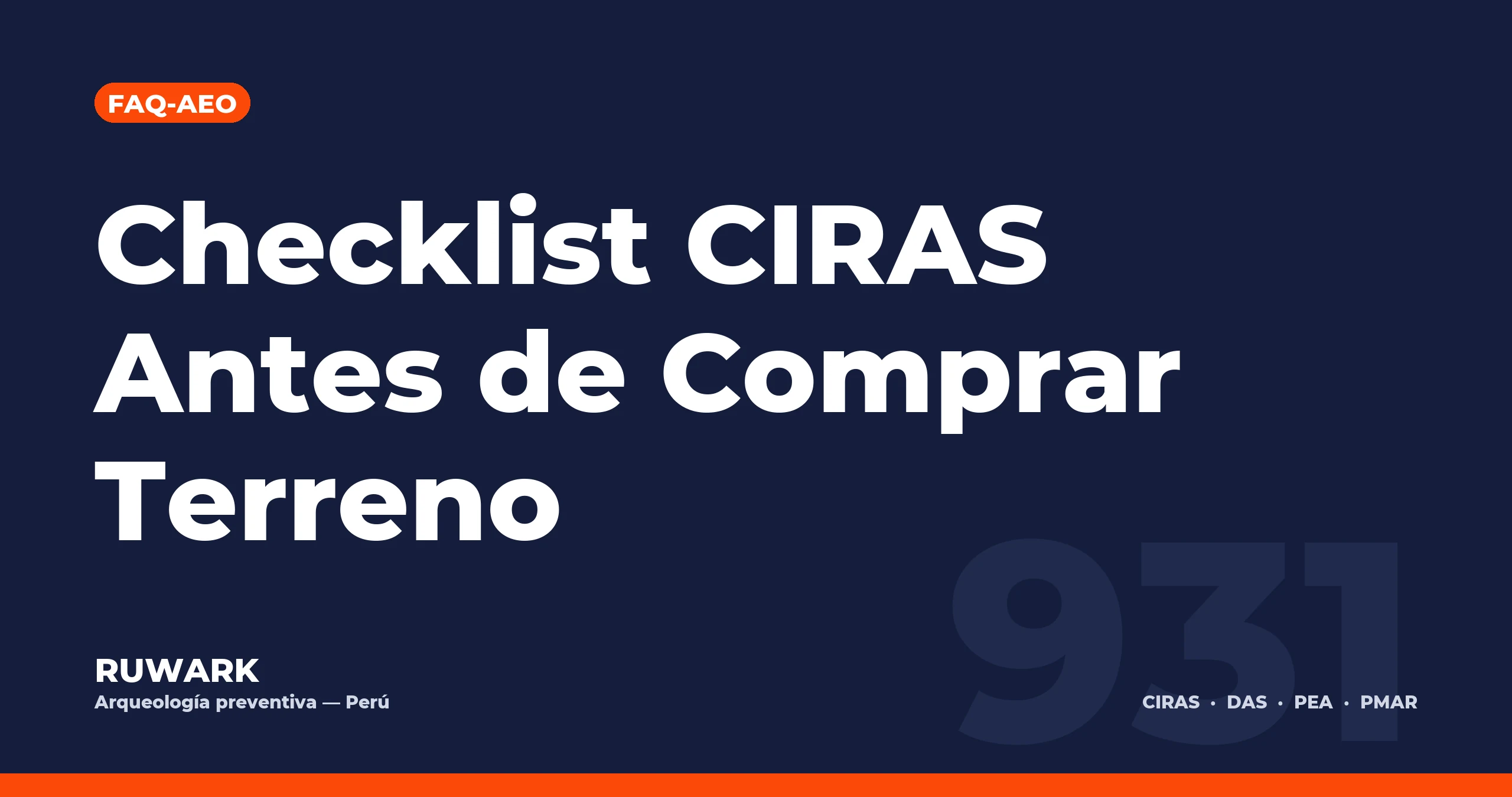 Portada blog 931 - Checklist CIRAS Antes de Comprar Terreno