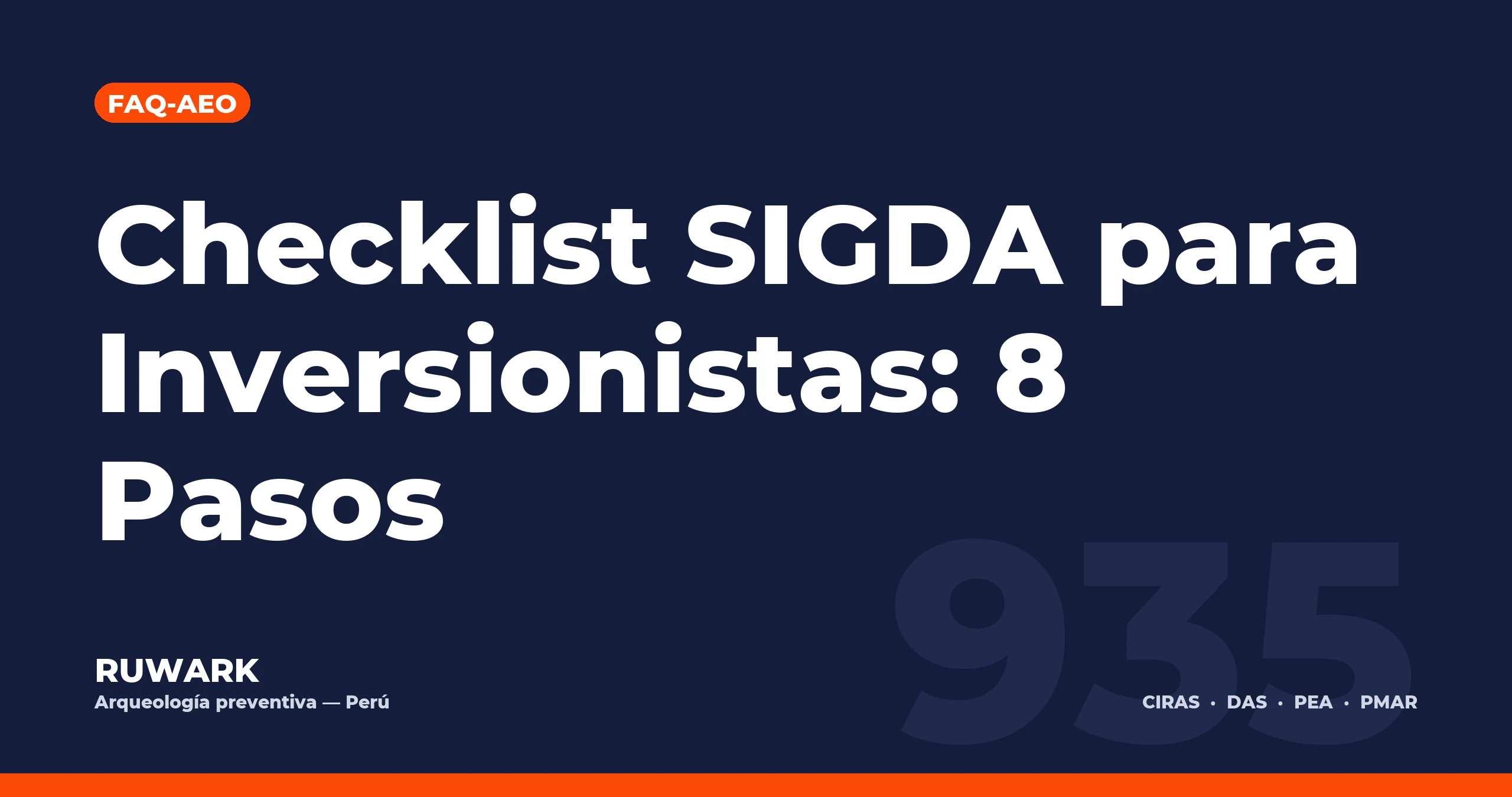 Portada blog 935 - Checklist SIGDA para Inversionistas: 8 Pasos