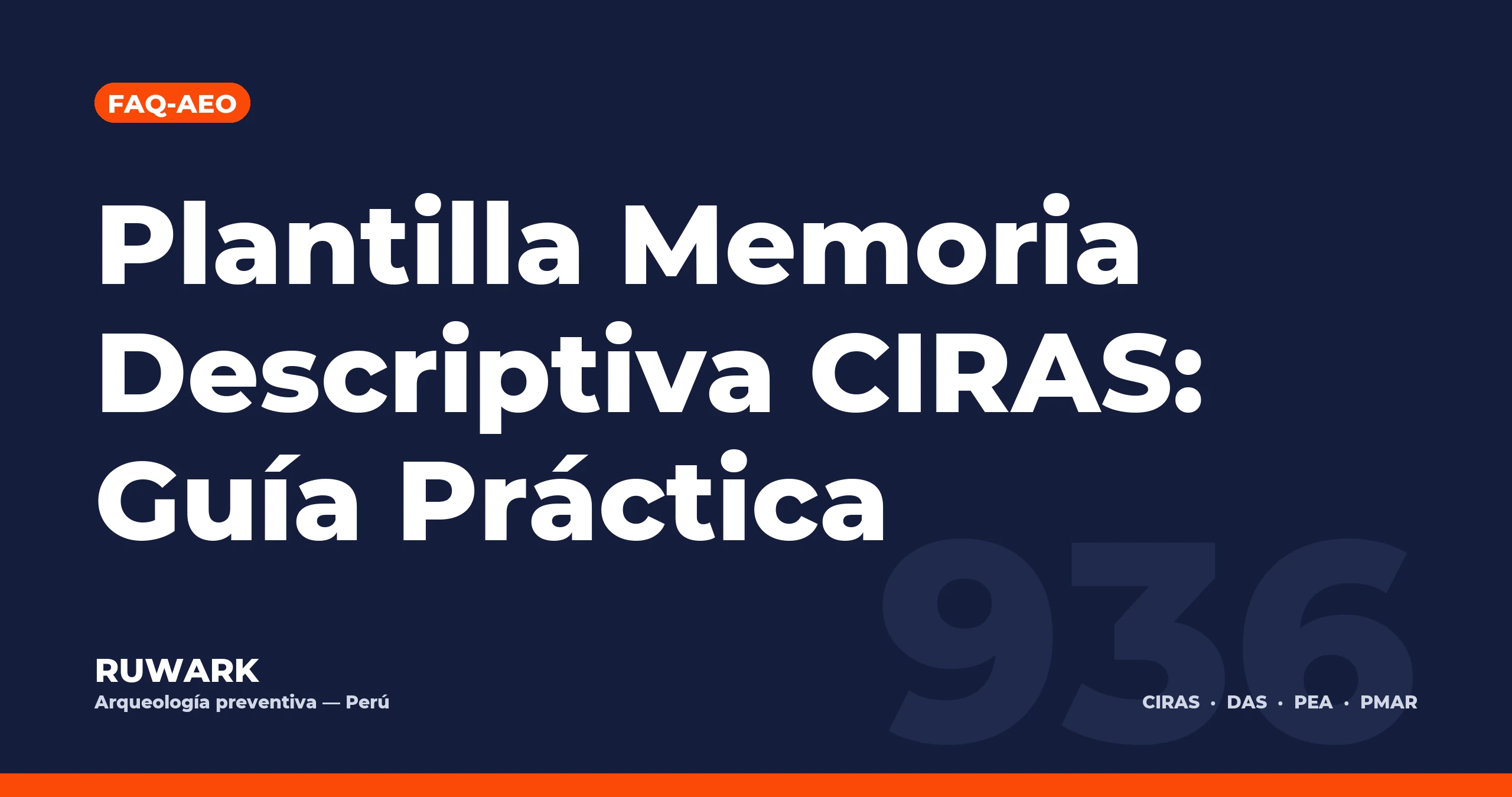 Portada blog 936 - Plantilla Memoria Descriptiva CIRAS: Guía Práctica