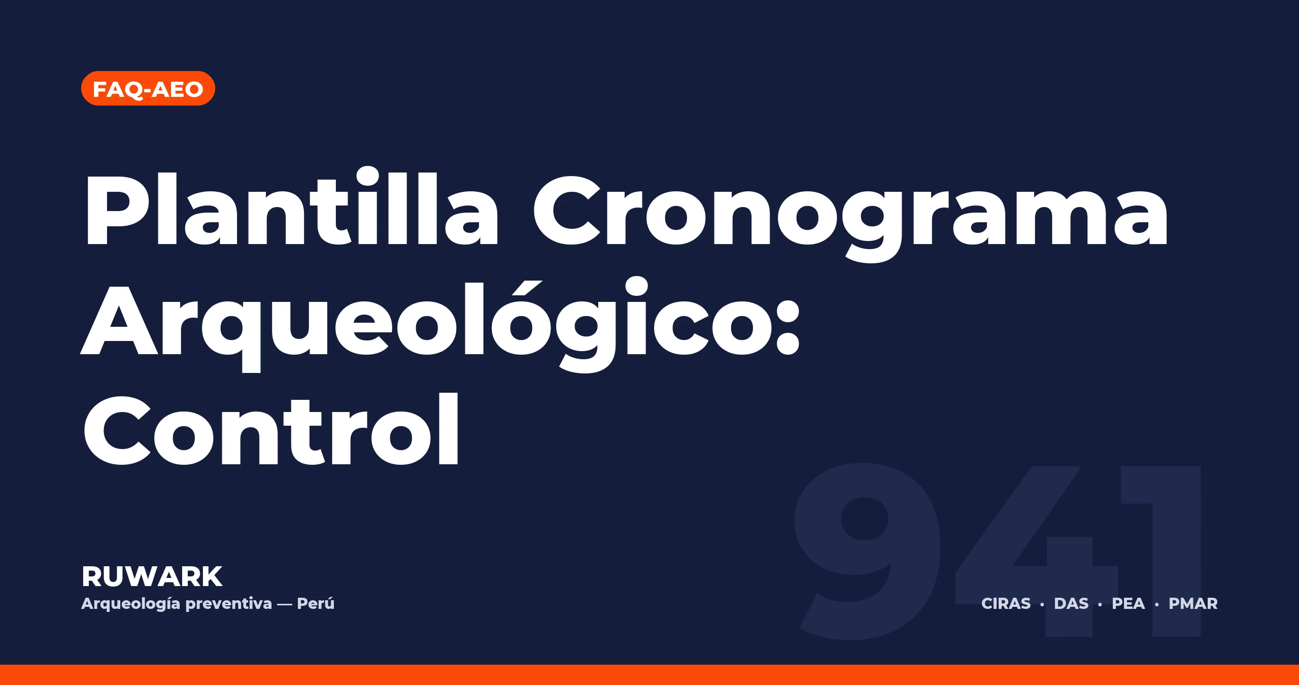 Portada blog 941 - Plantilla Cronograma Arqueológico: Control
