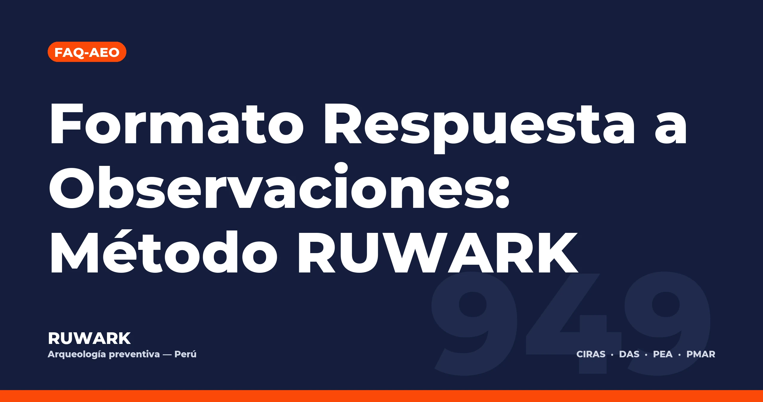 Portada blog 949 - Formato Respuesta a Observaciones: Método RUWARK
