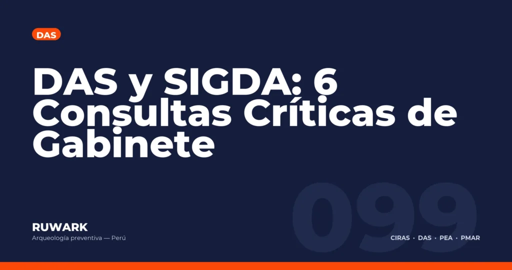 DAS y SIGDA: 6 Consultas Criticas de Gabinete — RUWARK