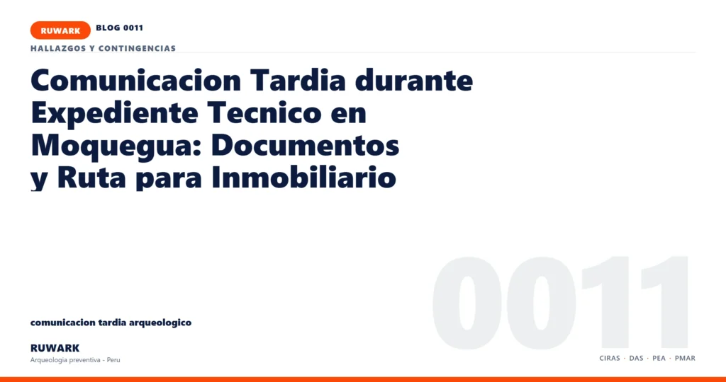 comunicacion - RUWARK arqueologia preventiva Peru