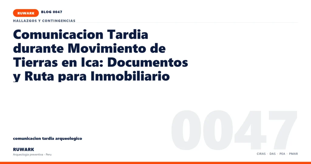 comunicacion - RUWARK arqueologia preventiva Peru