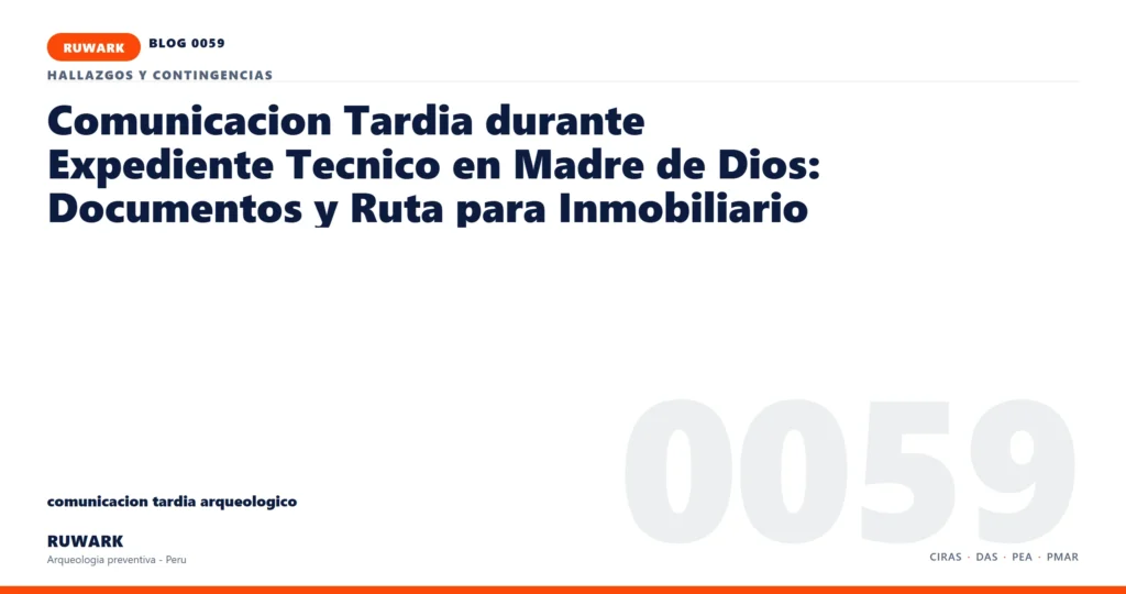 comunicacion - RUWARK arqueologia preventiva Peru