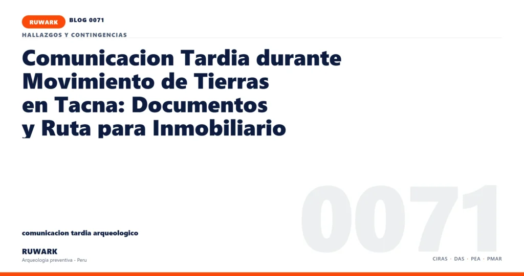 comunicacion - RUWARK arqueologia preventiva Peru