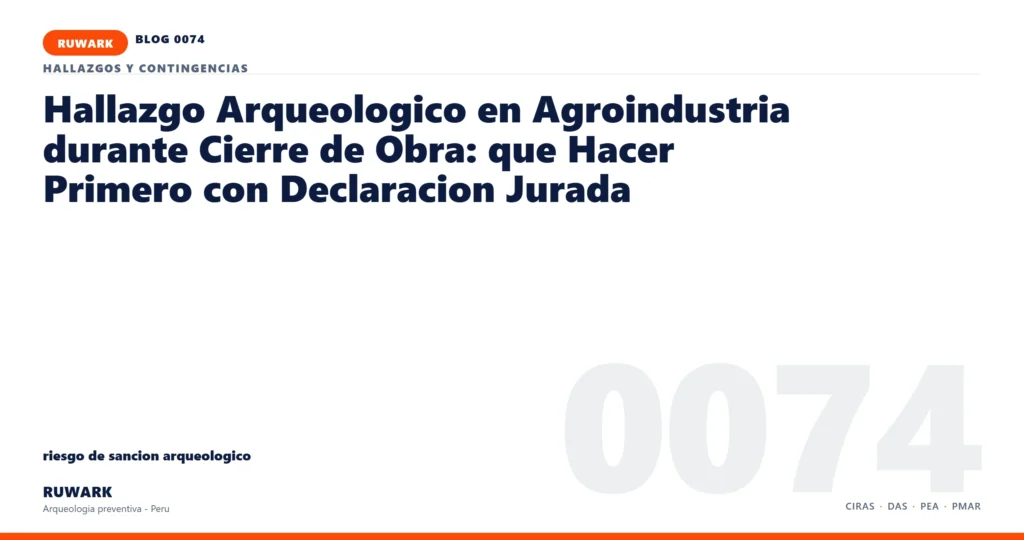 riesgo - RUWARK arqueologia preventiva Peru
