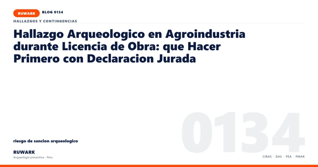 riesgo - RUWARK arqueologia preventiva Peru