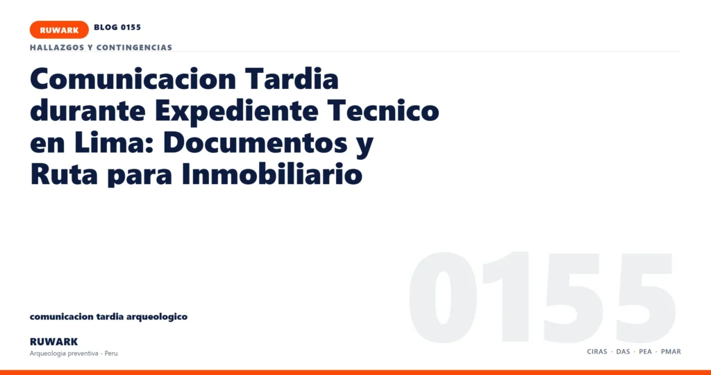 comunicacion - RUWARK arqueologia preventiva Peru