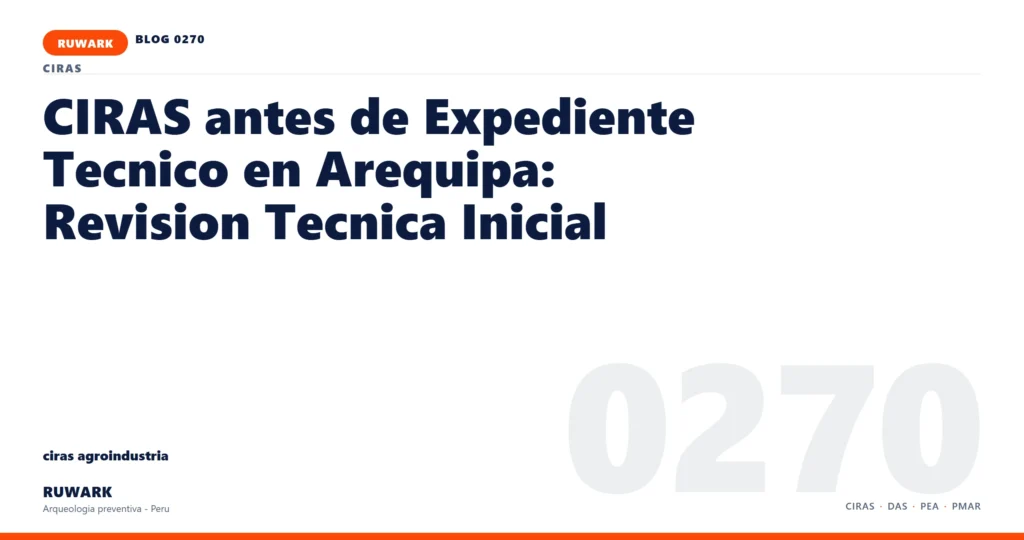registro - RUWARK arqueologia preventiva Peru