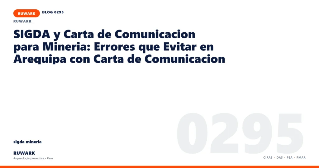 coordenadas - RUWARK arqueologia preventiva Peru