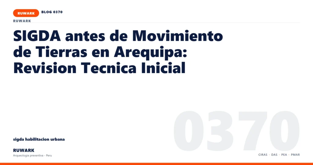 registro - RUWARK arqueologia preventiva Peru