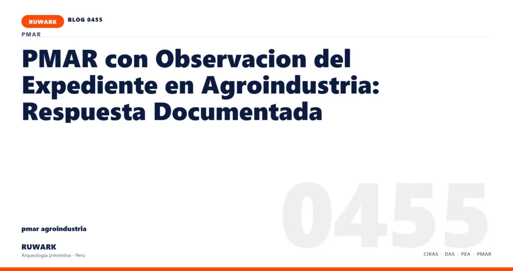 observacion - RUWARK arqueologia preventiva Peru