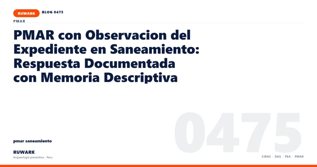 observacion - RUWARK arqueologia preventiva Peru