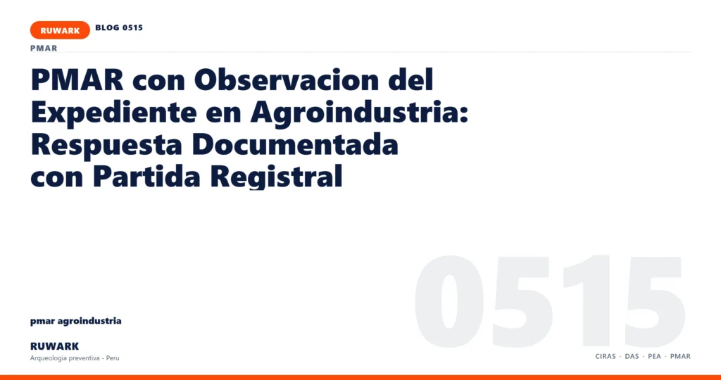 observacion - RUWARK arqueologia preventiva Peru