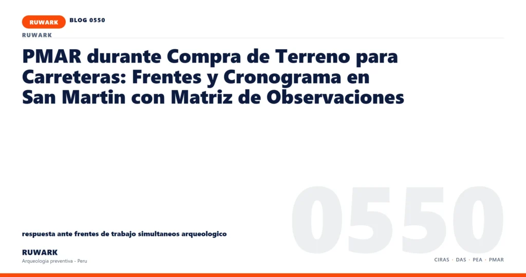 frentes - RUWARK arqueologia preventiva Peru