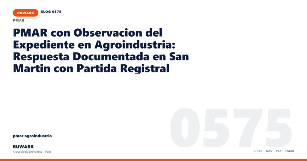 observacion - RUWARK arqueologia preventiva Peru