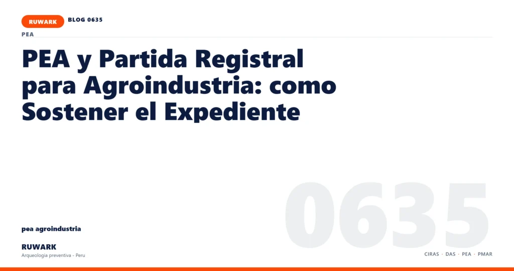 obra - RUWARK arqueologia preventiva Peru