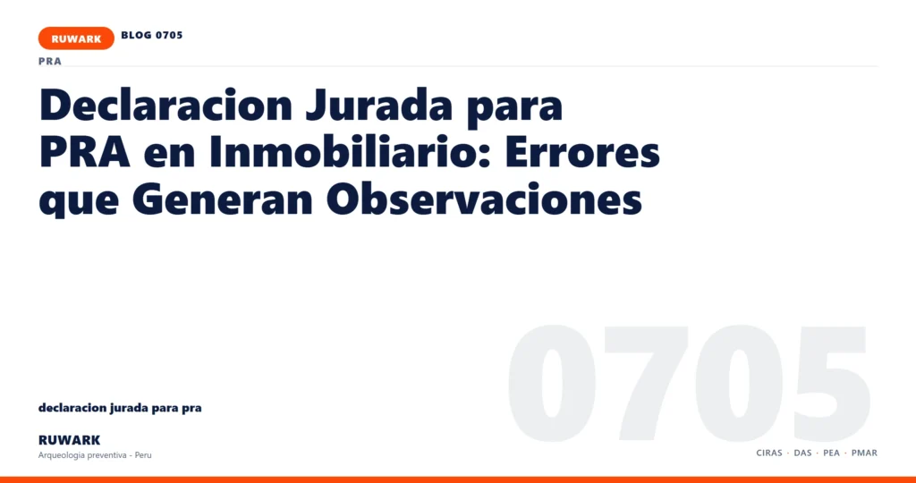 memoria - RUWARK arqueologia preventiva Peru