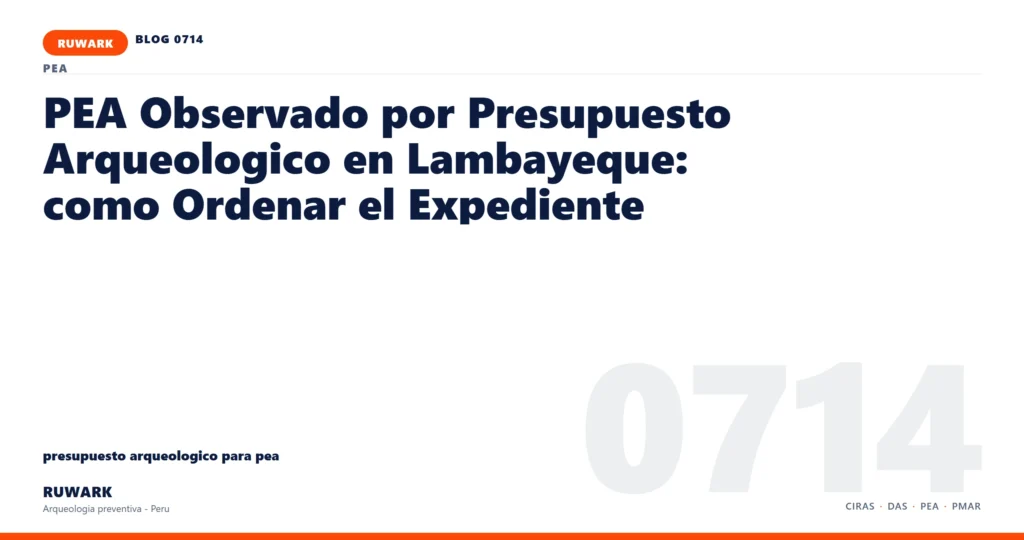 observacion - RUWARK arqueologia preventiva Peru