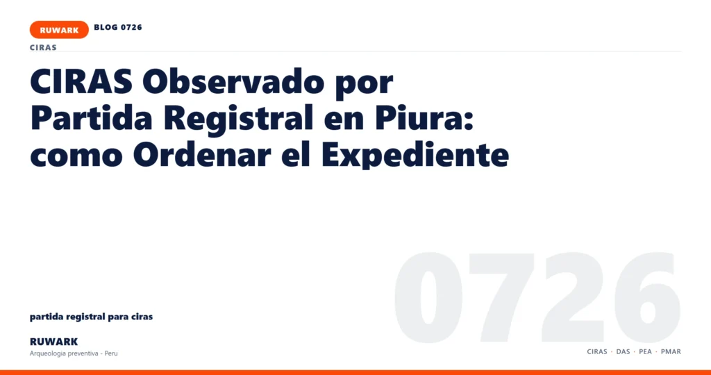 plano - RUWARK arqueologia preventiva Peru