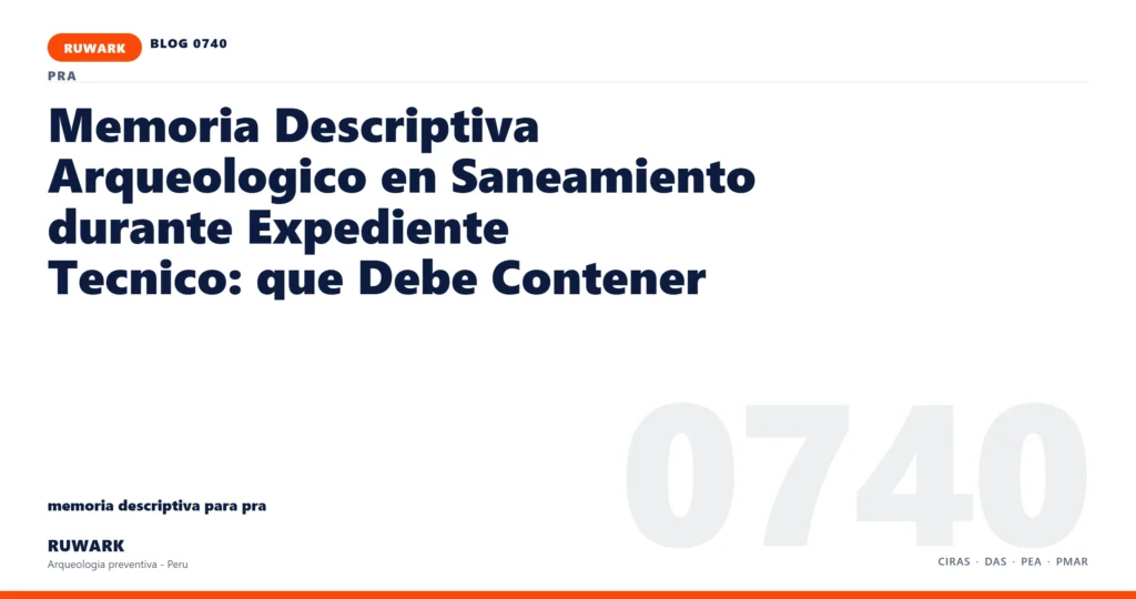 plano - RUWARK arqueologia preventiva Peru