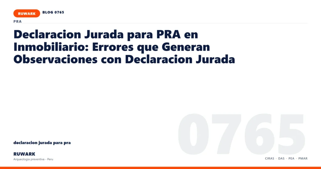 memoria - RUWARK arqueologia preventiva Peru