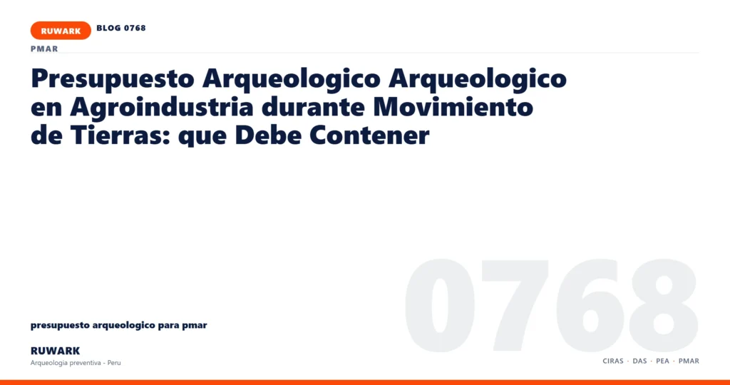 coordenadas - RUWARK arqueologia preventiva Peru