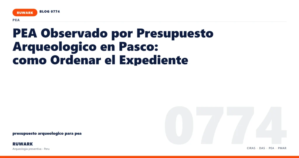 observacion - RUWARK arqueologia preventiva Peru