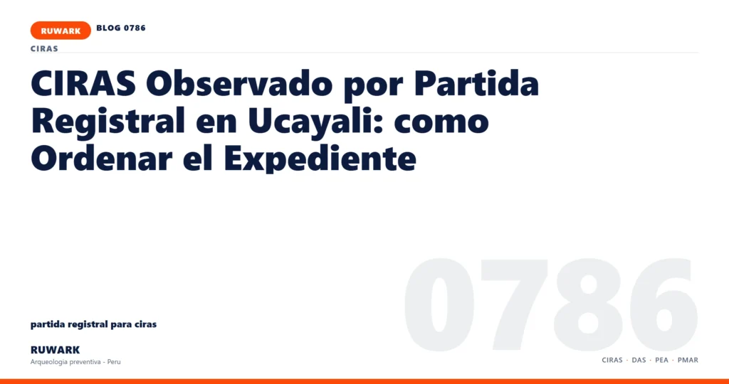 plano - RUWARK arqueologia preventiva Peru