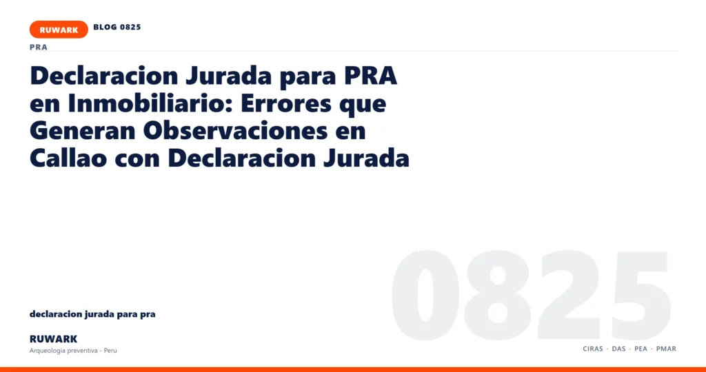 memoria - RUWARK arqueologia preventiva Peru