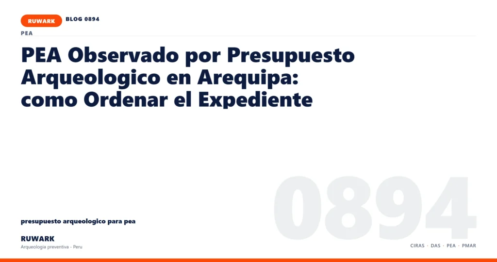 observacion - RUWARK arqueologia preventiva Peru
