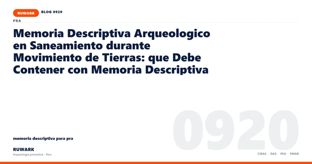 plano - RUWARK arqueologia preventiva Peru