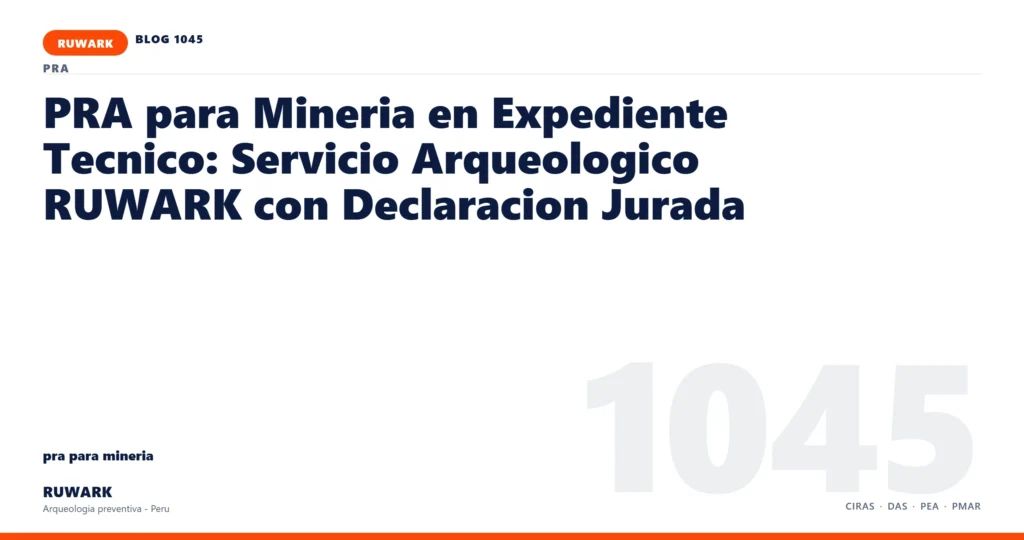 frentes - RUWARK arqueologia preventiva Peru