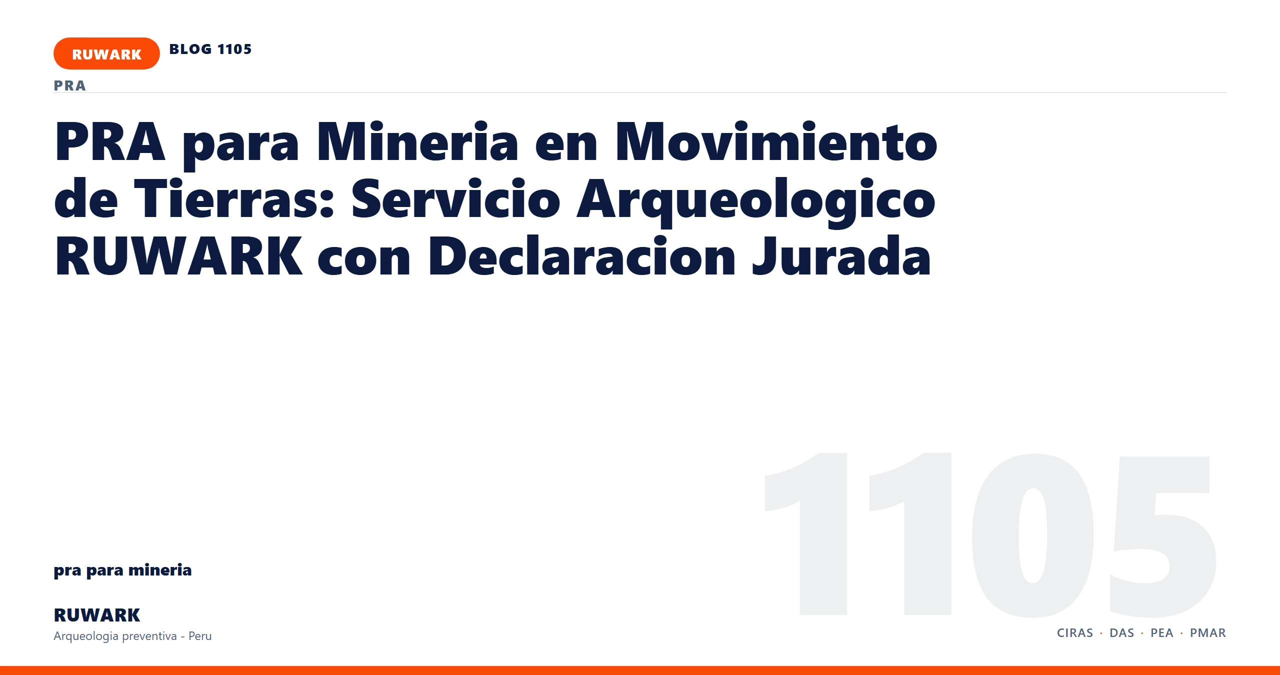frentes - RUWARK arqueologia preventiva Peru