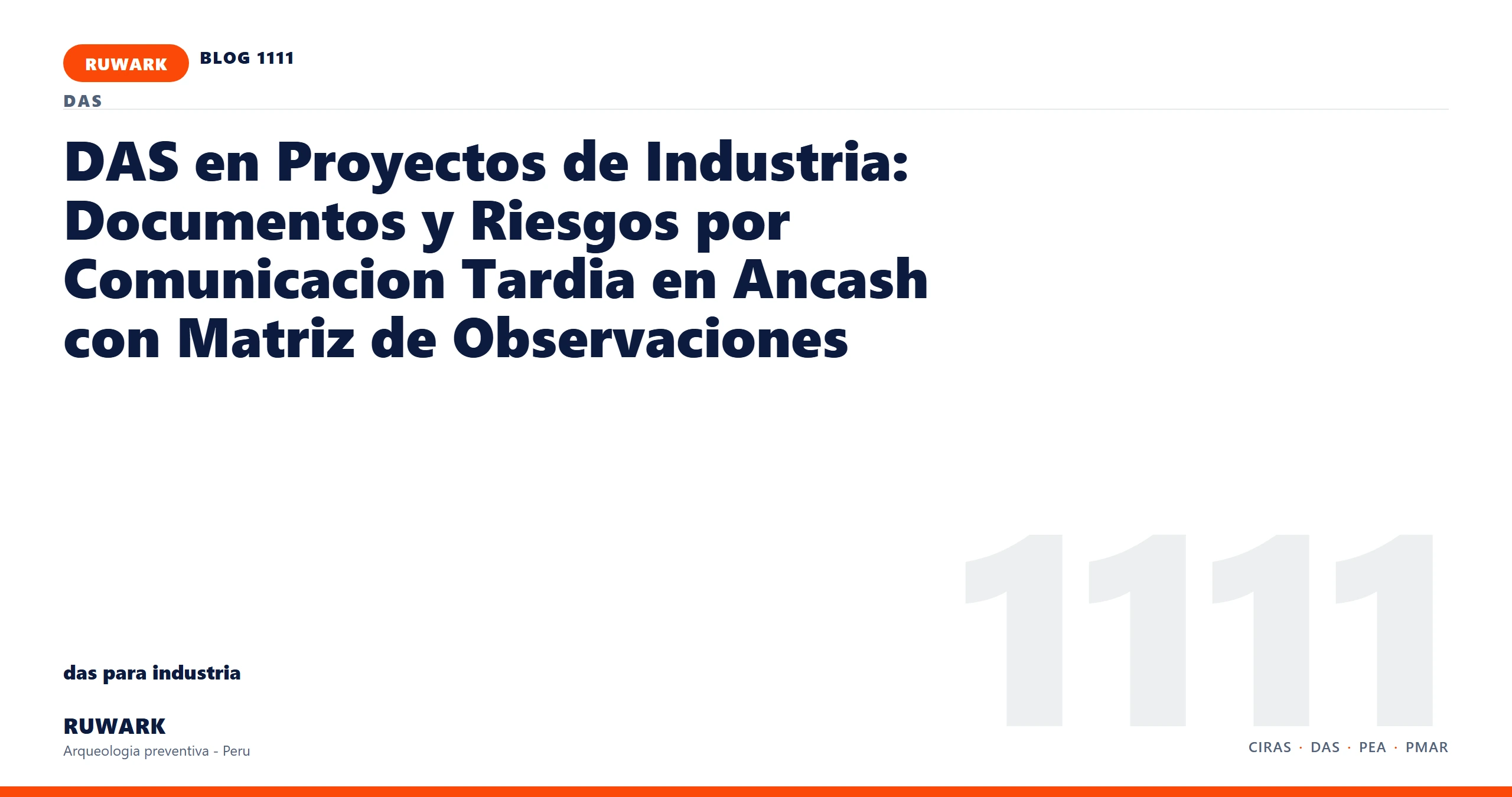 comunicacion - RUWARK arqueologia preventiva Peru