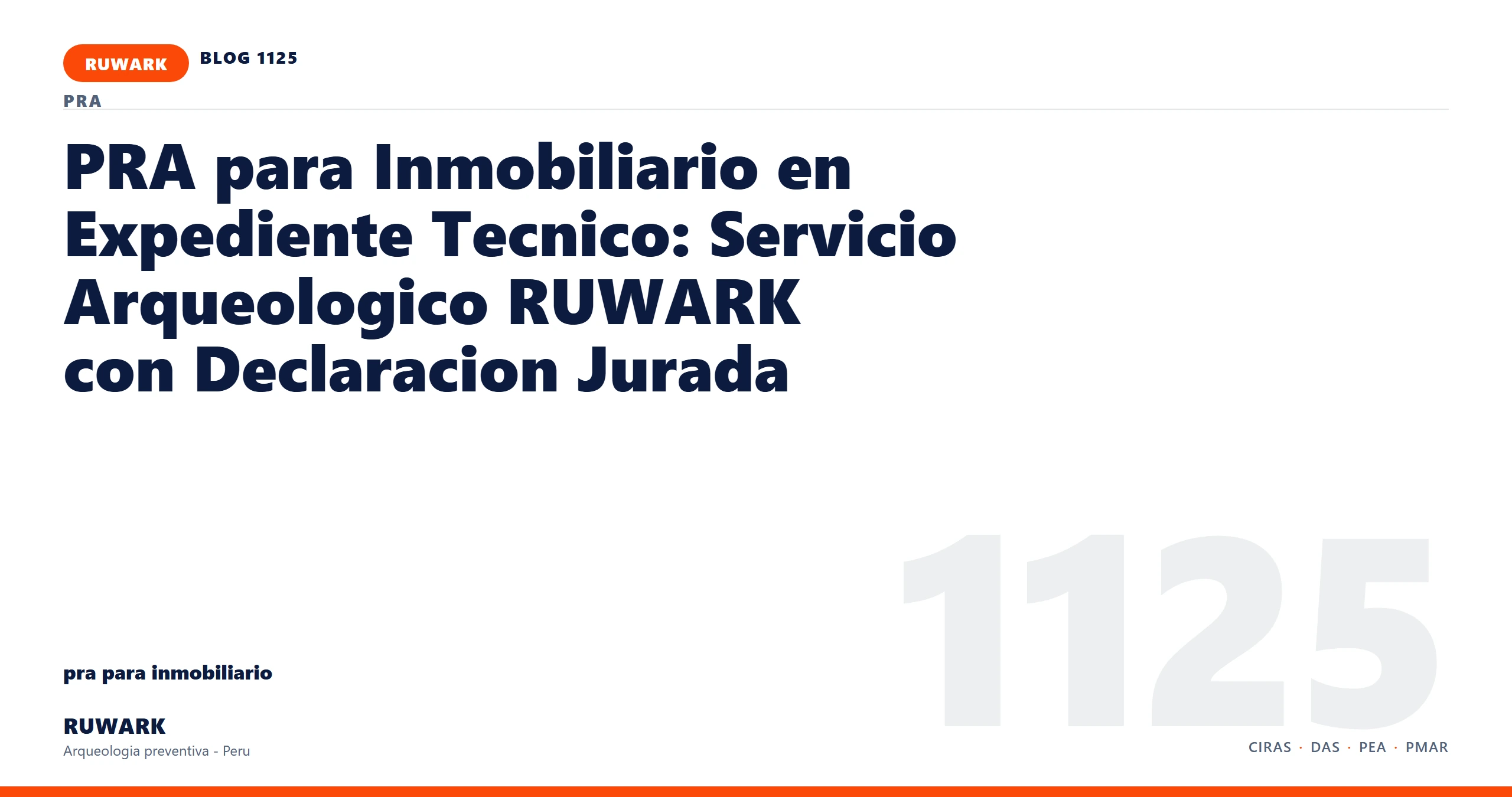 frentes - RUWARK arqueologia preventiva Peru