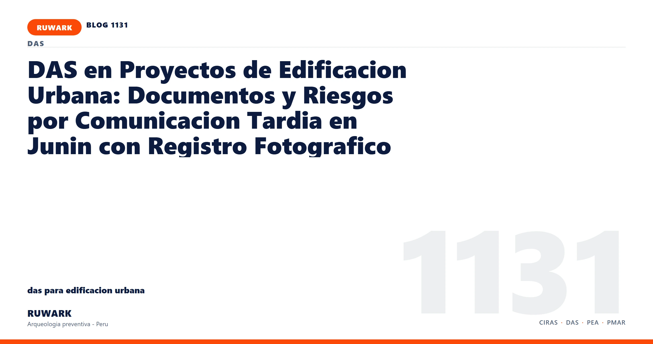 comunicacion - RUWARK arqueologia preventiva Peru