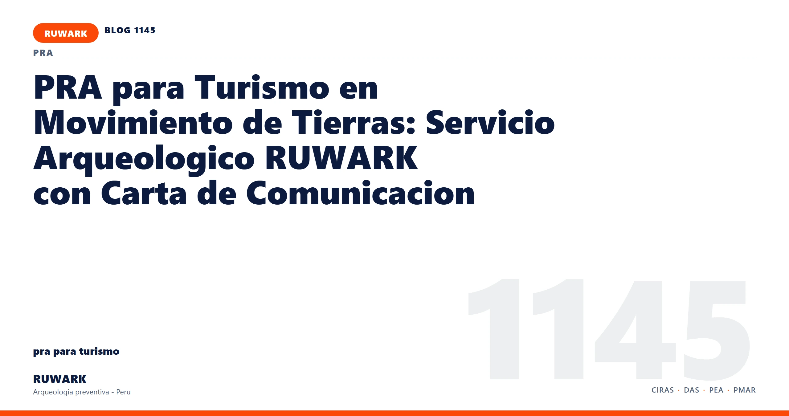frentes - RUWARK arqueologia preventiva Peru