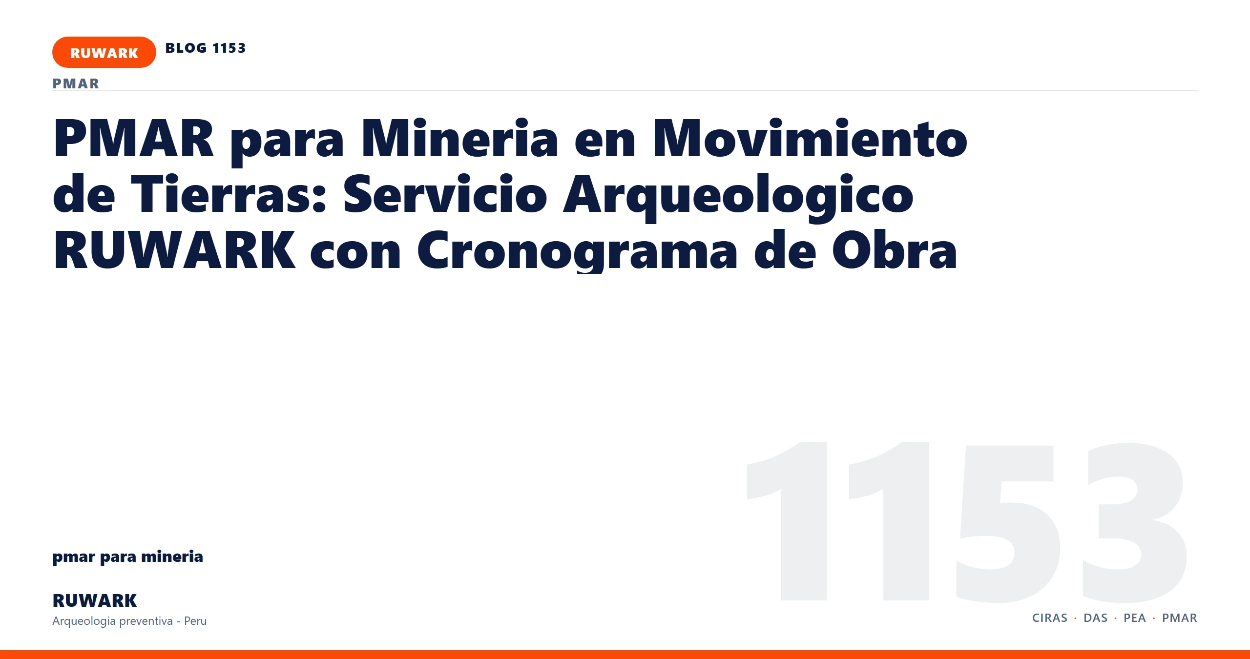 registro - RUWARK arqueologia preventiva Peru
