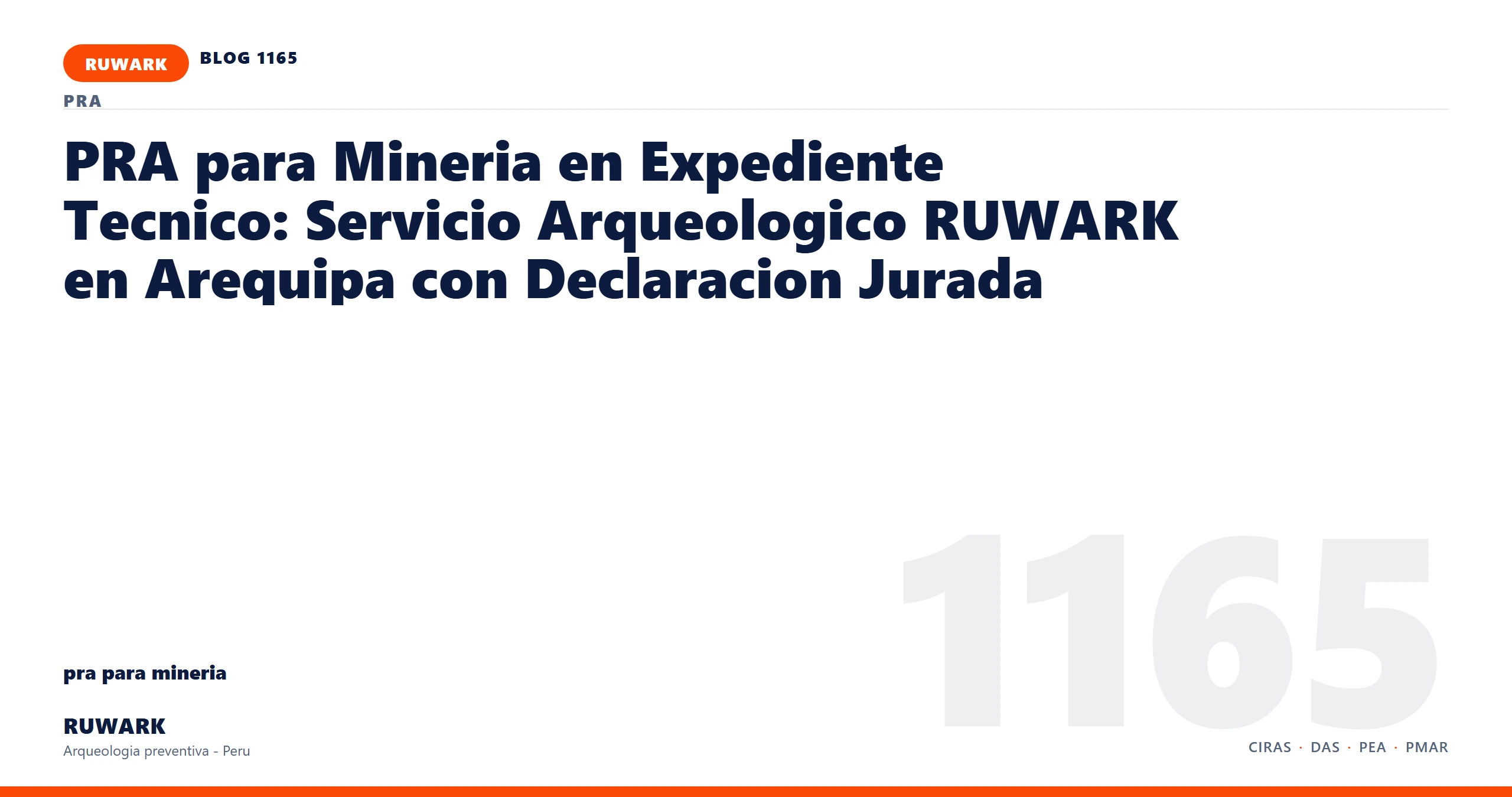 frentes - RUWARK arqueologia preventiva Peru