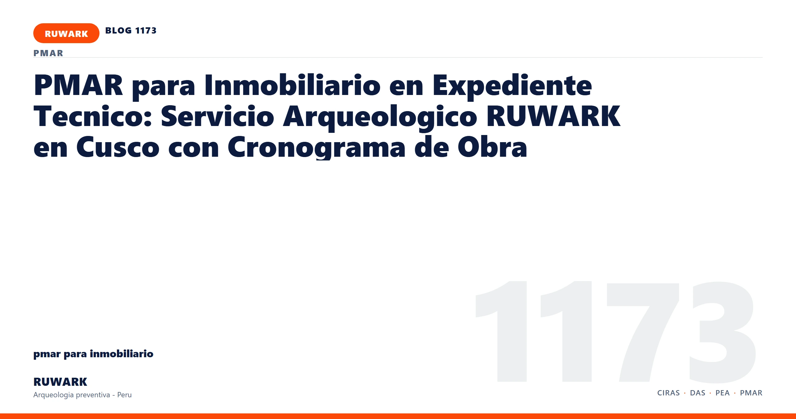 registro - RUWARK arqueologia preventiva Peru