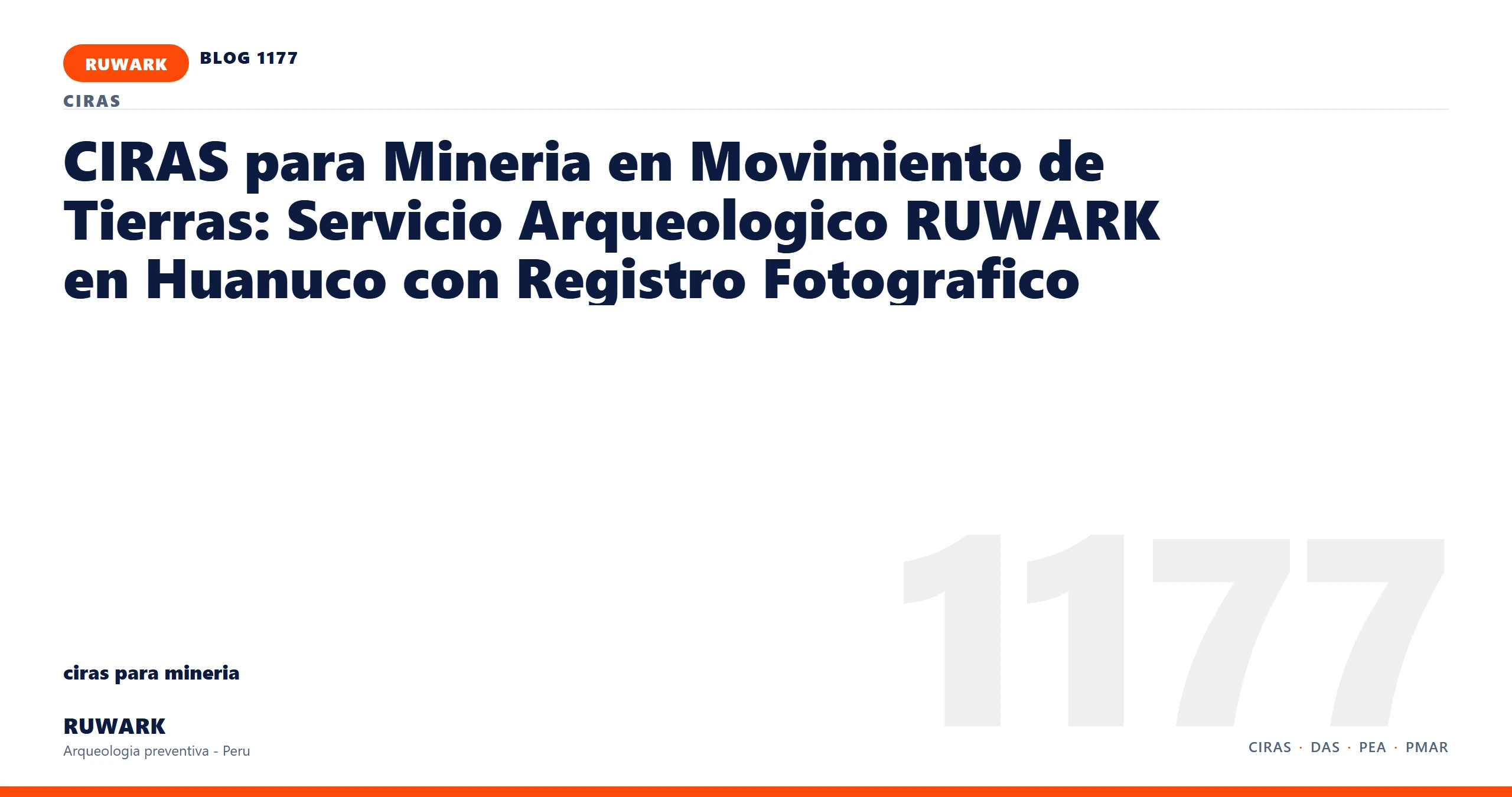 infraestructura - RUWARK arqueologia preventiva Peru