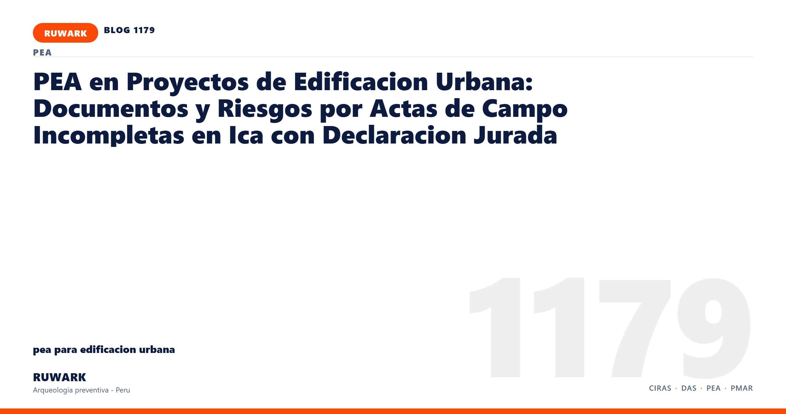 actas - RUWARK arqueologia preventiva Peru