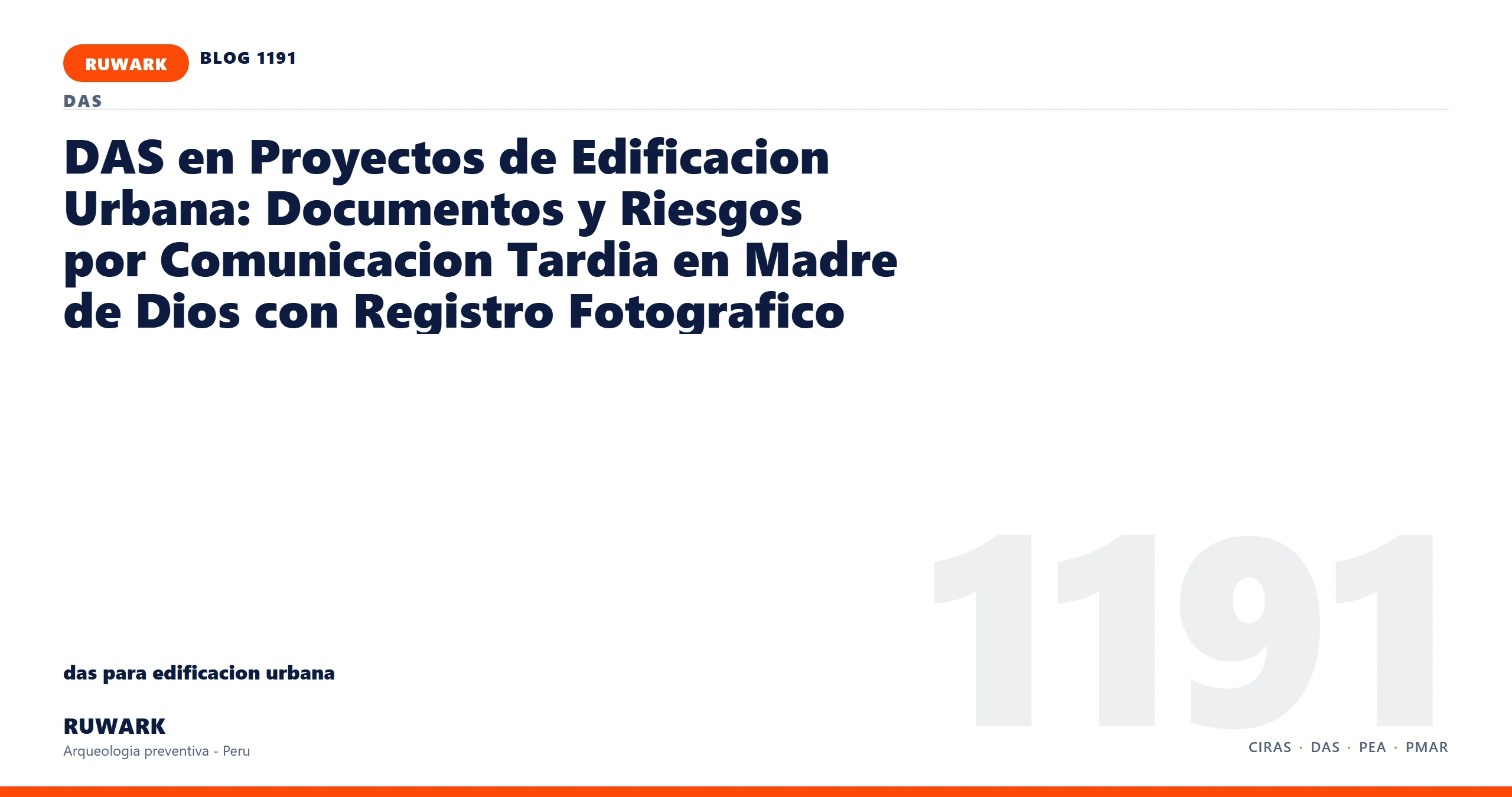 comunicacion - RUWARK arqueologia preventiva Peru