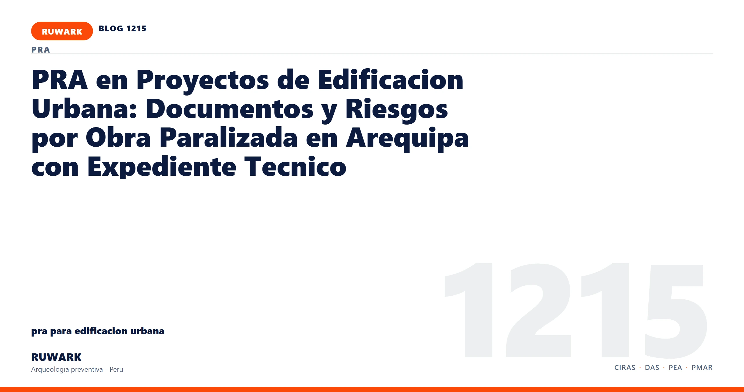 obra - RUWARK arqueologia preventiva Peru