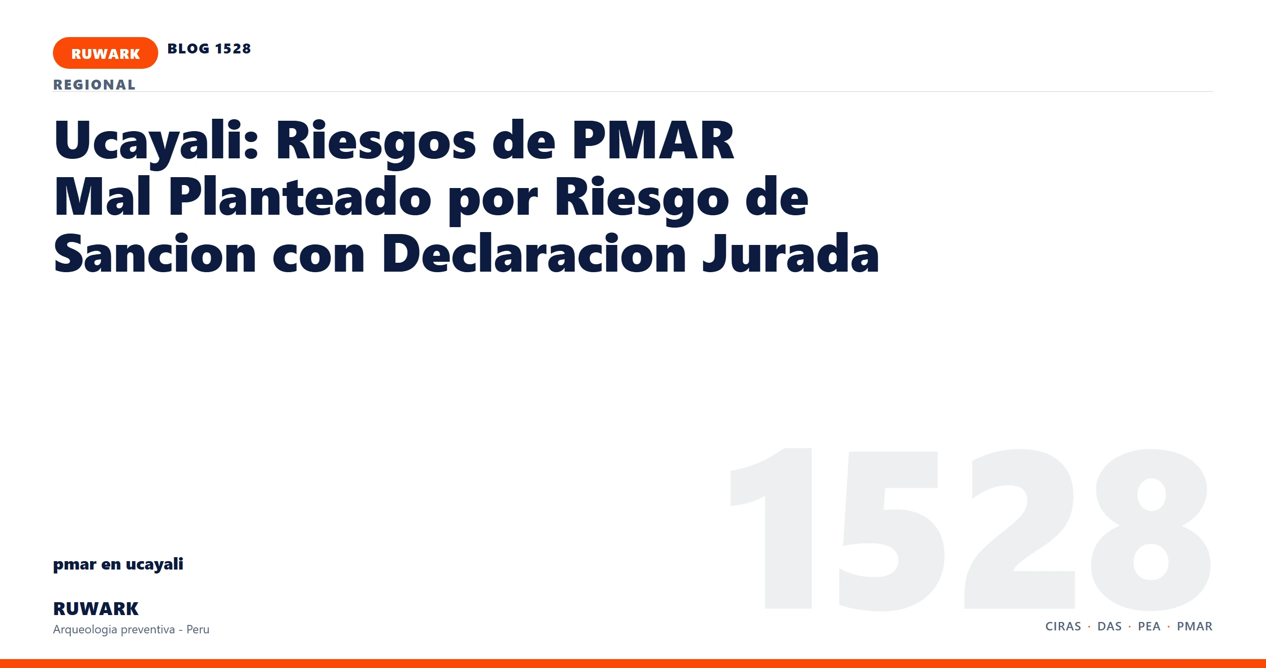 riesgo - RUWARK arqueologia preventiva Peru